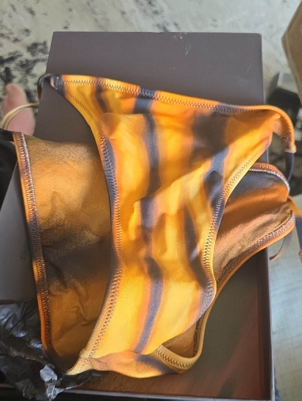 Skims Roberto Cavalli Tiger Print Dipped Tie Bottom Size Small Nwt